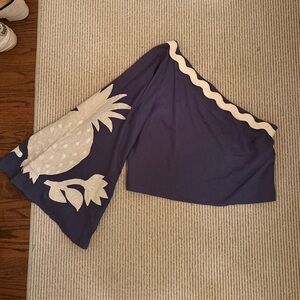 NWT FARM Rio Navy One-Shoulder Top
